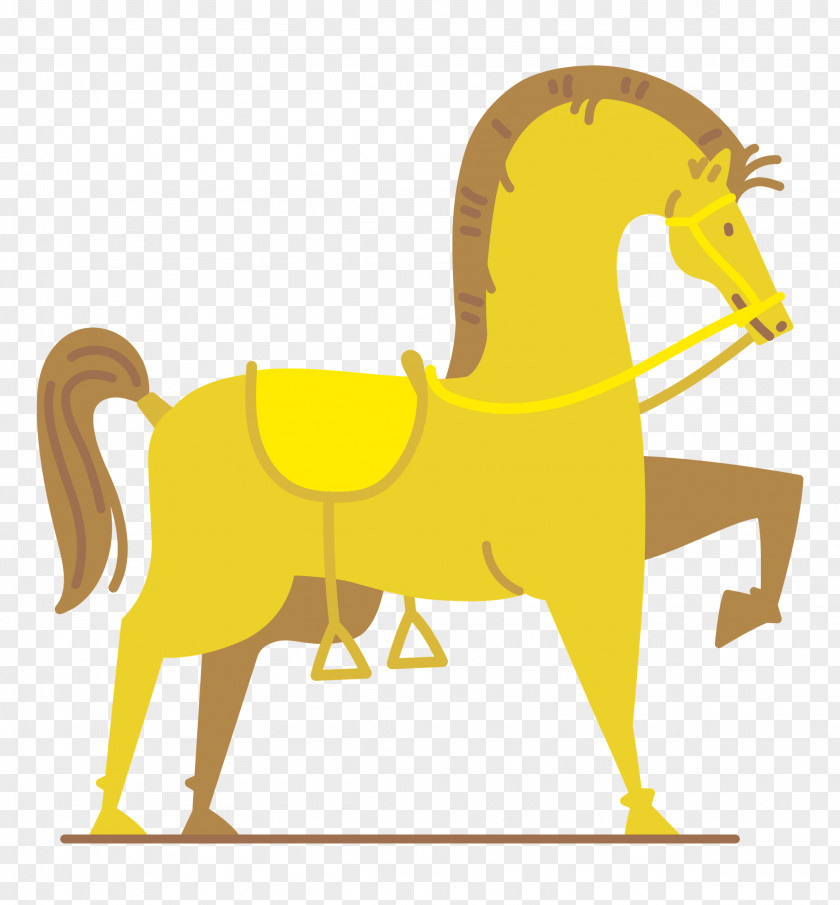 Lion Horse Cartoon Yellow Meter PNG