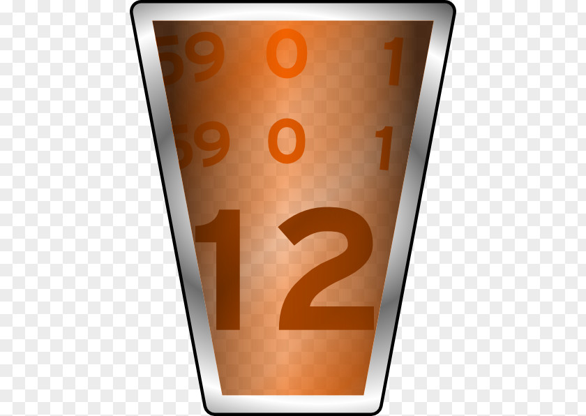 Moving Clock Pint Glass Font PNG