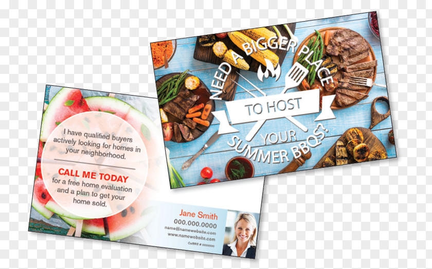 Memorial Day BBQ Post Cards Real Estate Agent Flyer Mail PNG