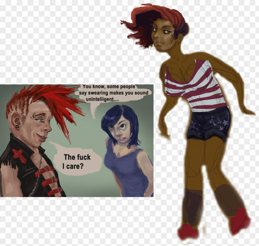 Punk Poster Cartoon Character Homo Sapiens PNG