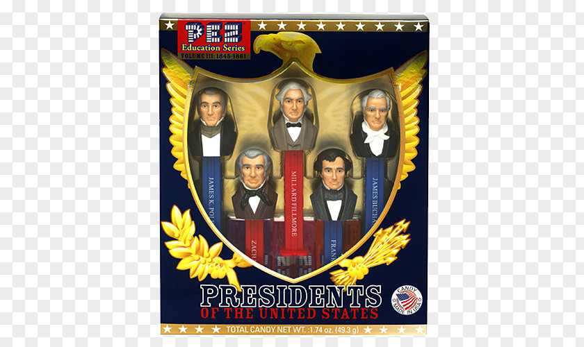 Assorted Flavors President Of The United States Pez Candy Collecting PNG