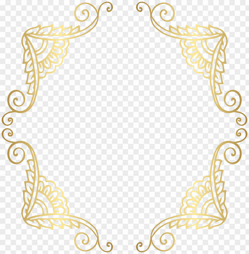 Golden Border Frame Clip Art Image PNG Image - PNGHERO