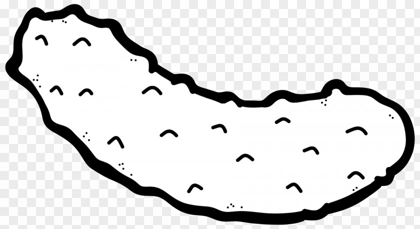 Pickled Cucumber Black And White Drawing Clip Art PNG