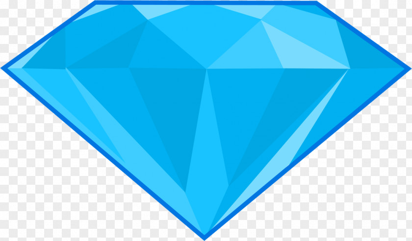 Symmetry Gemstone Angle Blue PNG