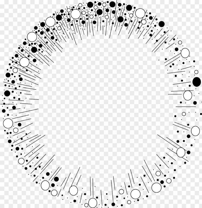 Black And White Circle Poster PNG