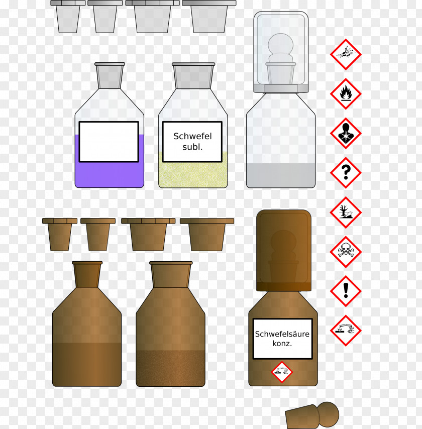 Chemical Bottle Cliparts Chemistry Substance Clip Art PNG