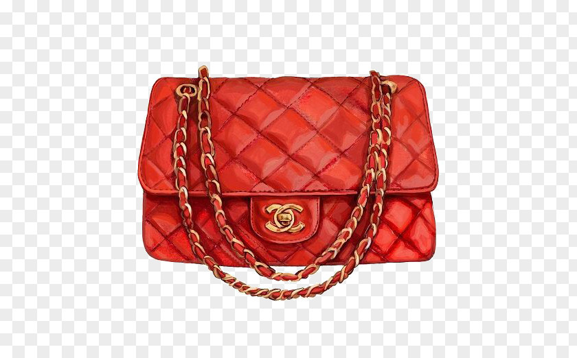 Women Bag Chanel Handbag Watercolor Painting Fashion PNG