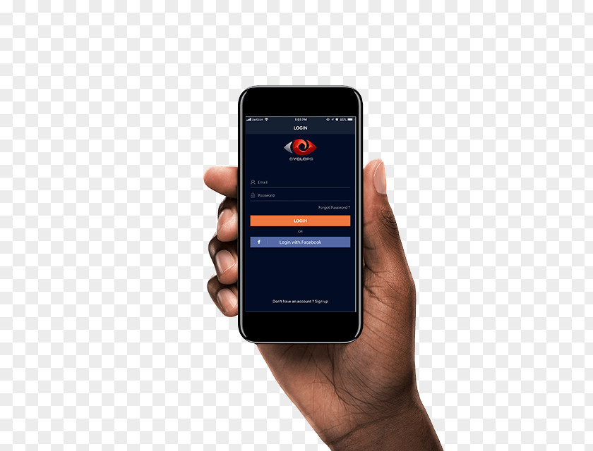 Cyclops Handheld Spotlights Mobile App Application Software Smartphone Responsive Web Design IPhone PNG
