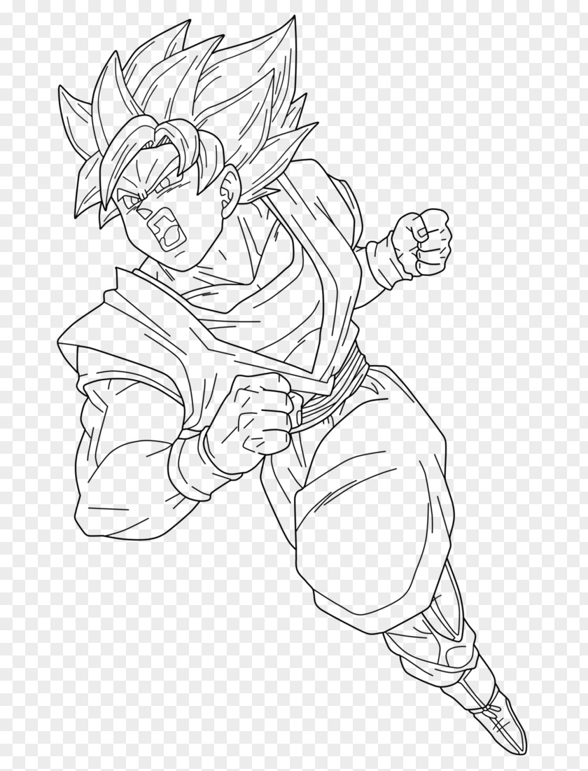 Goku Line Art Vegeta Gohan Super Saiyan PNG