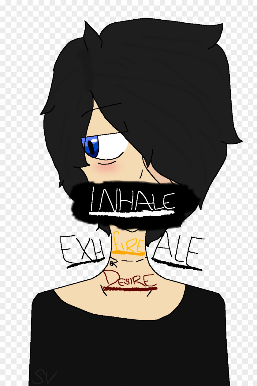 Inhale Neck Character Clip Art PNG
