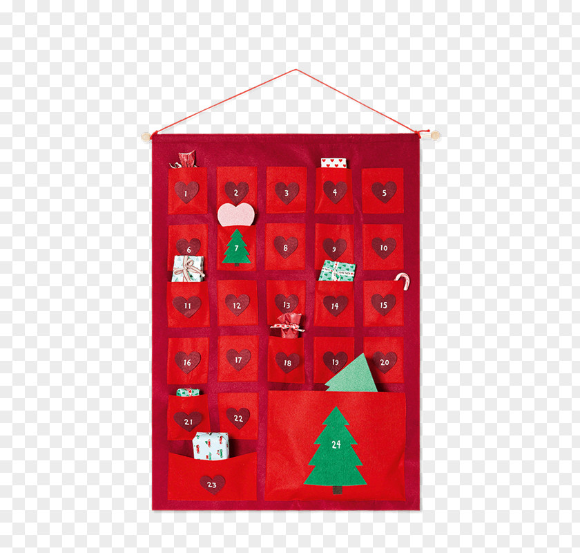 Rectangle Red Christmas Ornament PNG