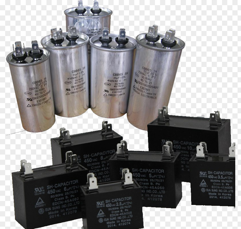 Capacitor Motor Electric Power Air Conditioning Electronics PNG