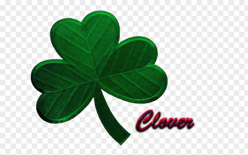 Clover Watercolor Shamrock Ireland Iron-on Embroidered Patch PNG