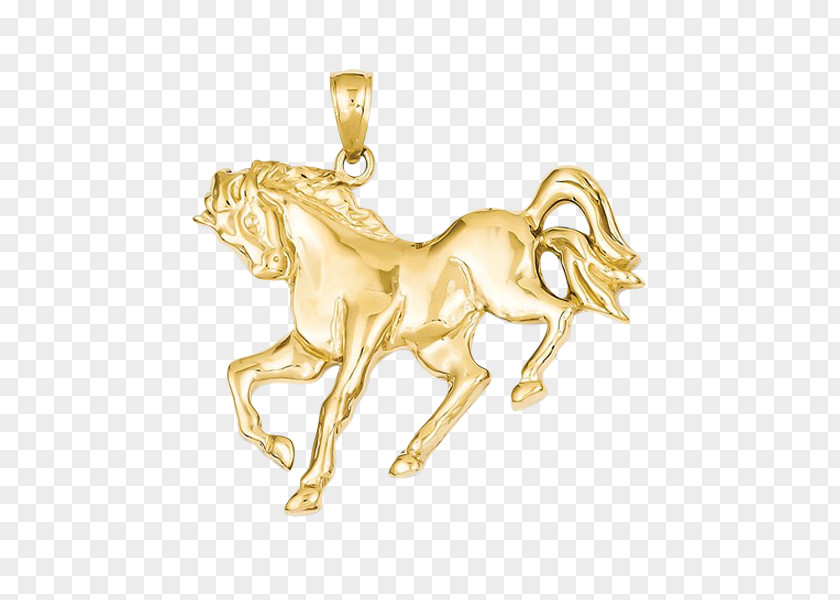 Horse Charms & Pendants Colored Gold Body Jewellery PNG
