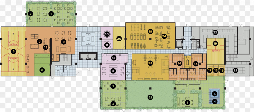 Scottsdale 7160 Optima Kierland Floor Plan East Boulevard PNG