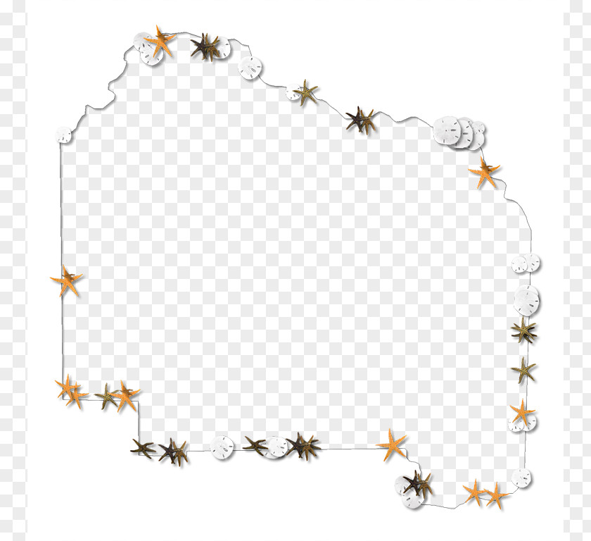 Starfish Outline Body Jewellery PNG