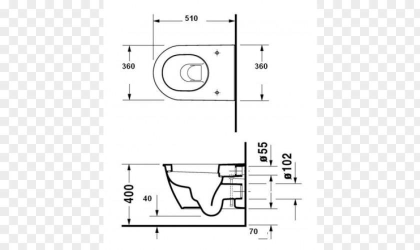 Toilet Pan & Bidet Seats Duravit Roca Wall PNG