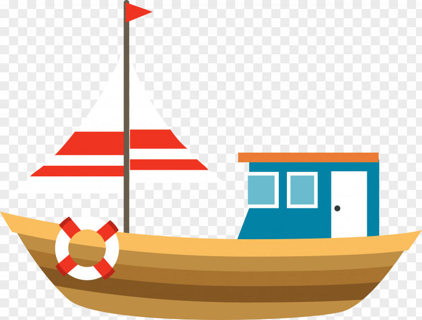 Vector Cartoon Sailing Chart Ship Boat Illustration PNG