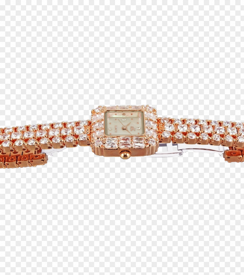 Glamor Side Watch Strap Bling-bling Jewelry Design PNG