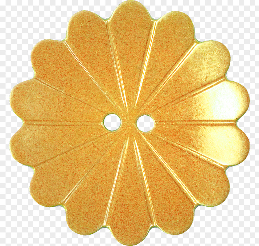 Gold Flower Petal Pink Button PNG