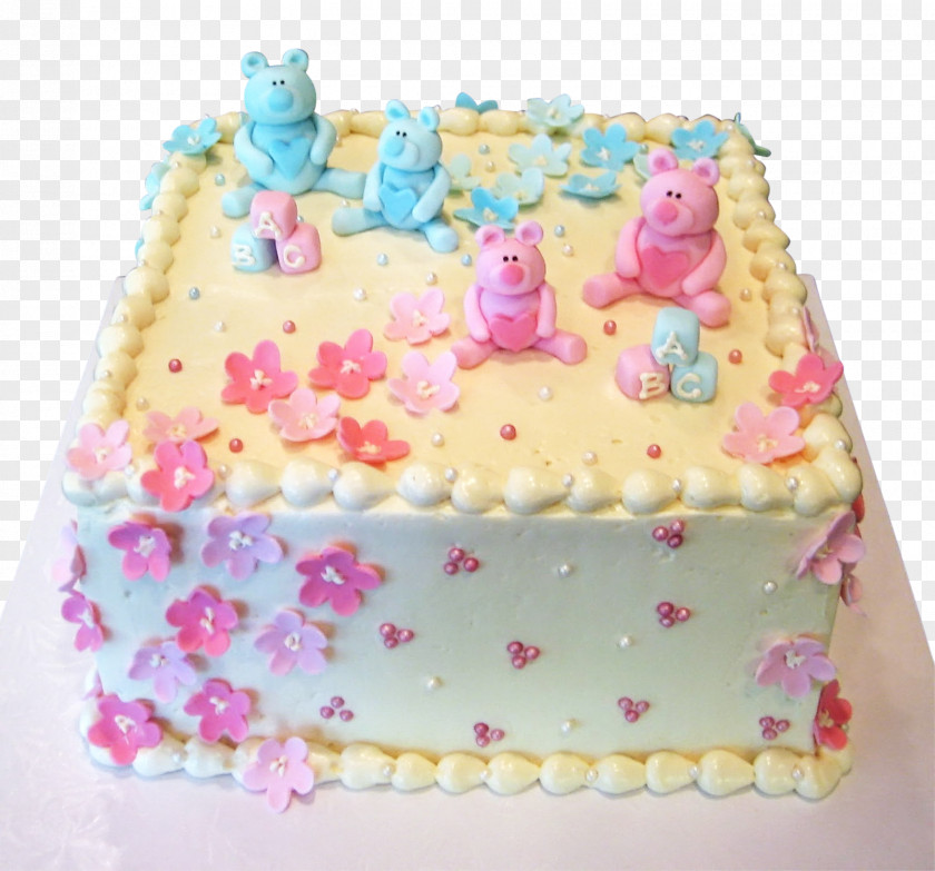 Baby Gender Birthday Cake Sheet Decorating Shower PNG