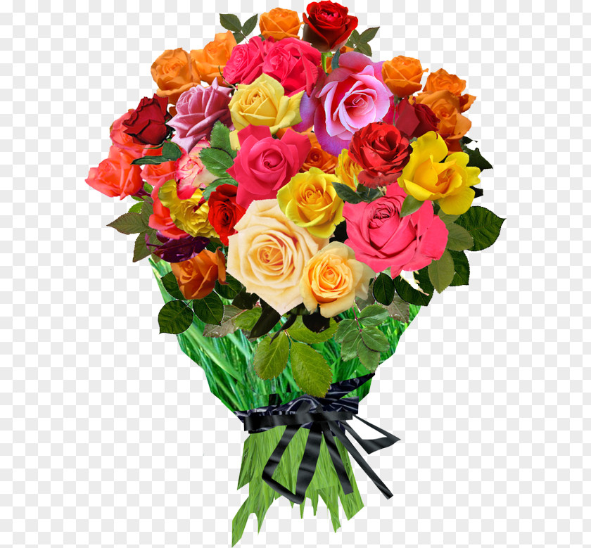 Bright Bouquet Flower Rose Cut Flowers Gift PNG