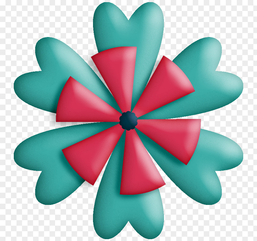 Flower Green Turquoise Teal Petal PNG