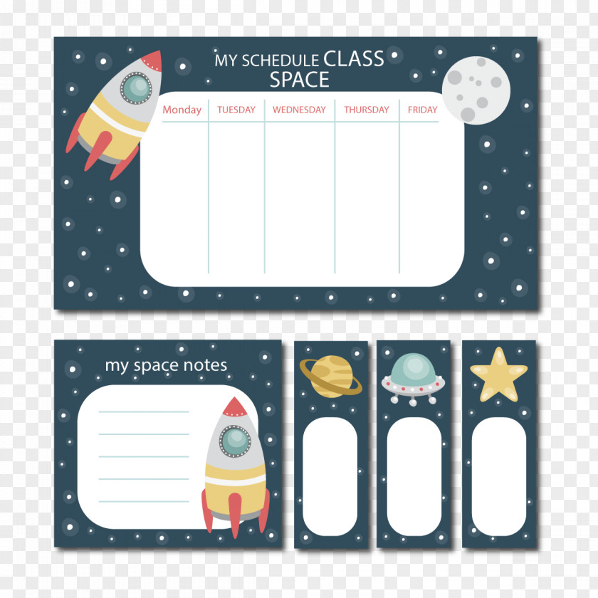 Space Vector Paper Notes PNG