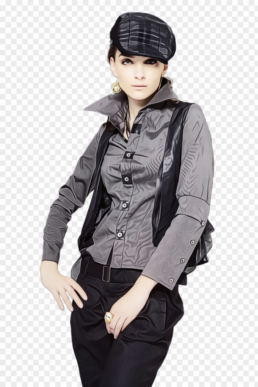 Top Neck Clothing Black Jacket Outerwear Sleeve PNG