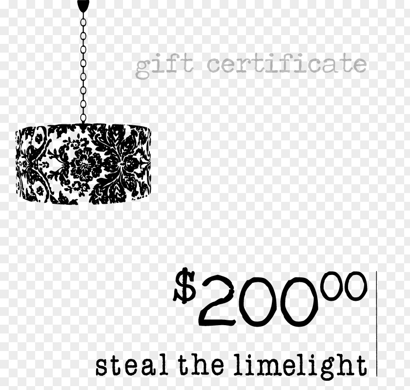Certificate Of Shading Gift Card Light Voucher Monochrome PNG