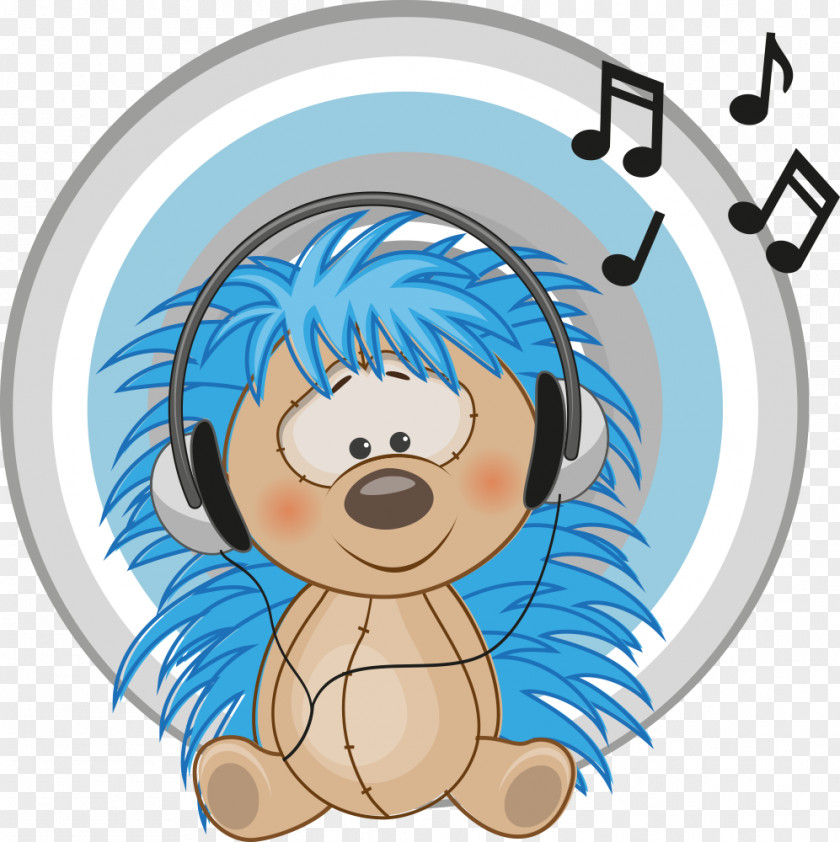 Songs Hedgehog Headphones Stock Photography Clip Art PNG