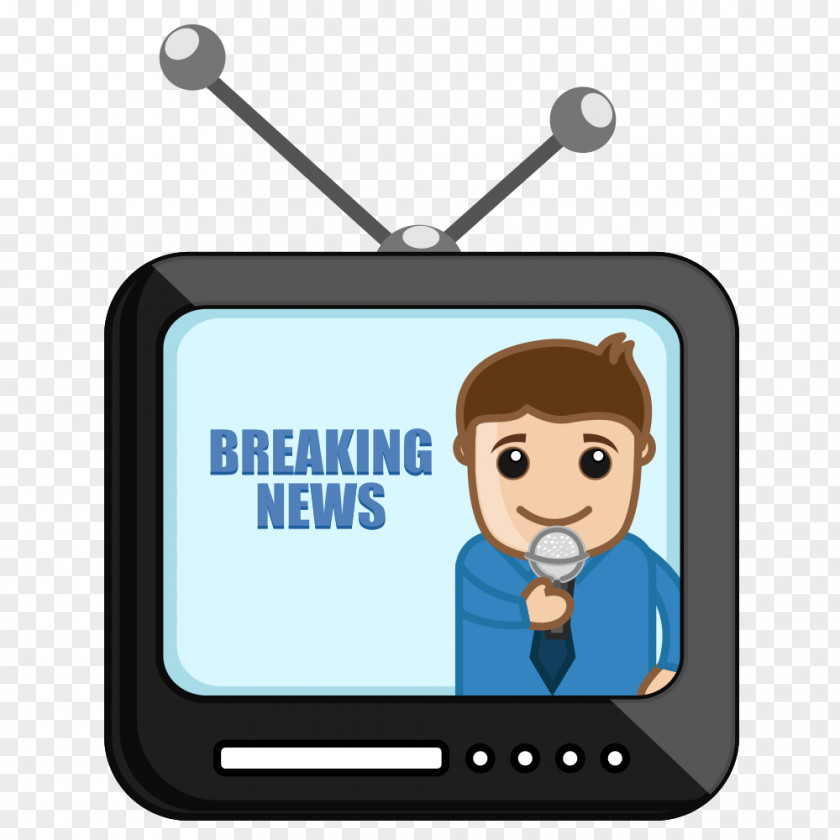 TV News Vector Presenter Cartoon Journalist Clip Art PNG