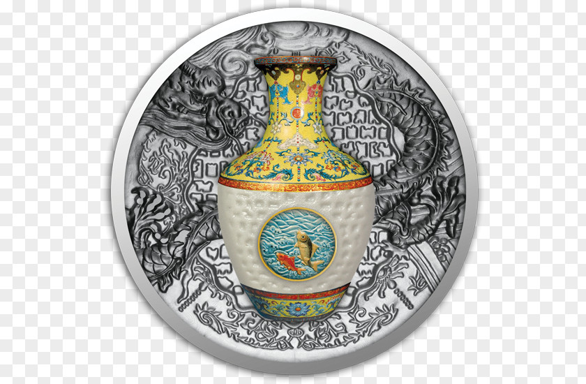 Vase Chinese Ceramics Porcelain Coin PNG