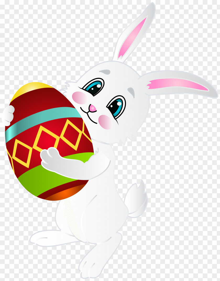 Easter Bunny With Egg Clip Art Image White House Hunt PNG