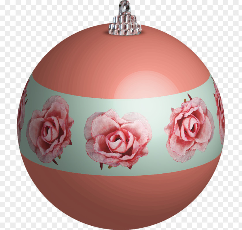 Rose Family Christmas Ornament Pink M PNG