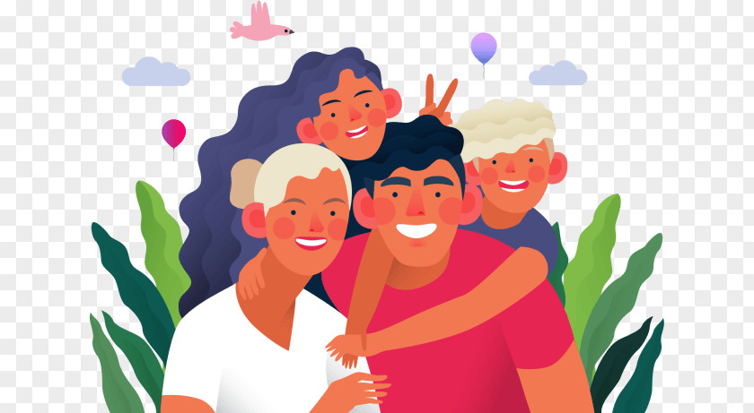 Cartoon Fun Happy Friendship Finger PNG