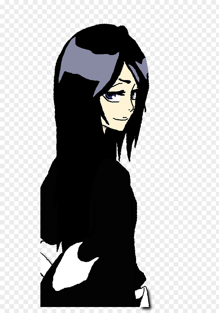 Long Hair Black Human Color PNG