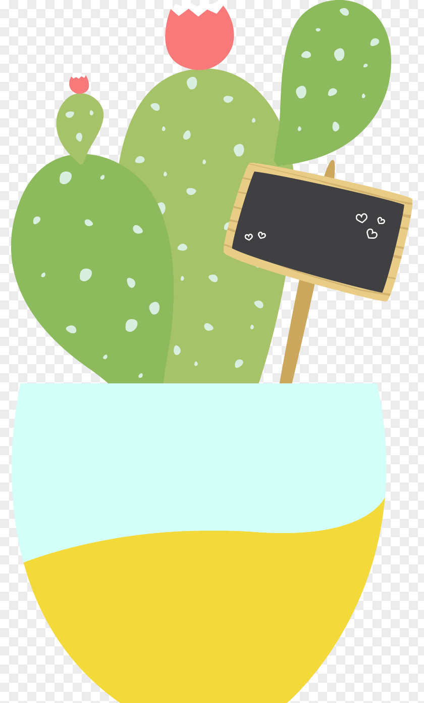 Potted Cactus Flat Download Clip Art PNG