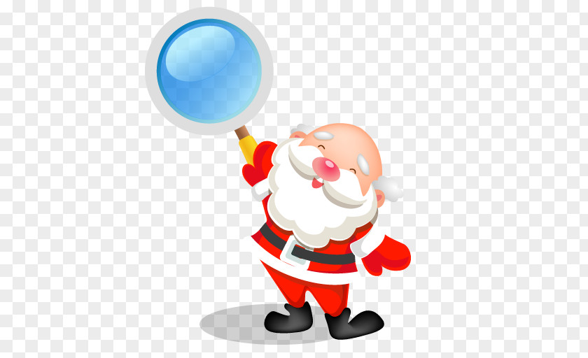 Santa Search Christmas Ornament Fictional Character Illustration PNG