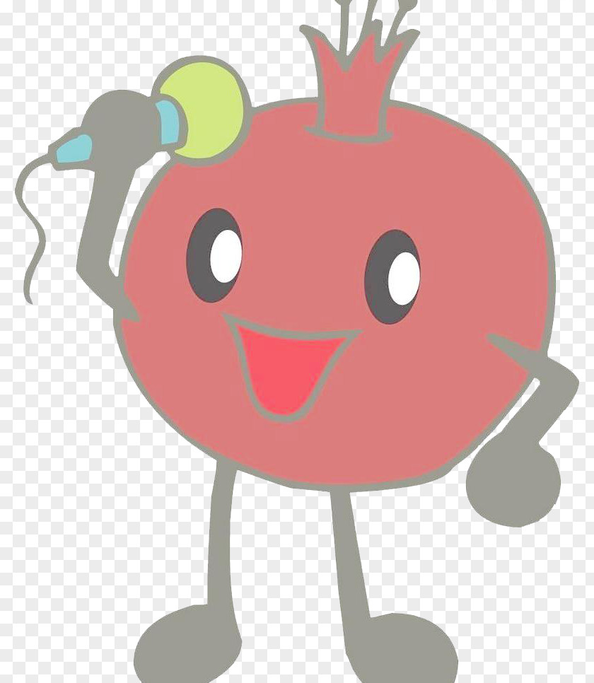 Singing Material Cartoon Pomegranate PNG