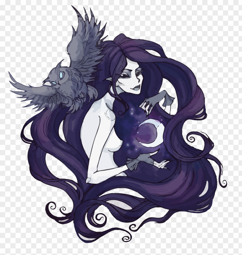 Vector Witch With Owl DeviantArt Photography Witchcraft PNG