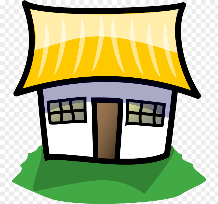Yellow Home Care Service House Cartoon PNG