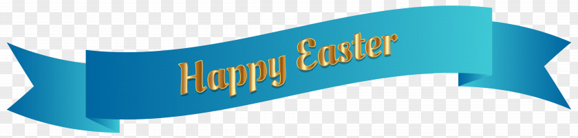 Blue Happy Easter Banner Clip Art Image Logo Brand Font Product PNG