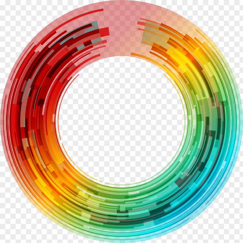 Color Dream Curve Circle PNG