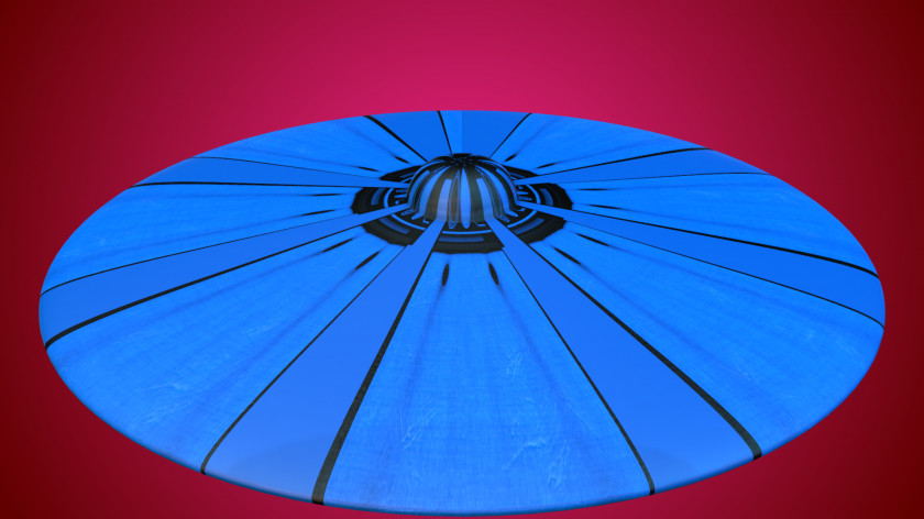 Ufo Electric Blue Cobalt 3D Computer Graphics Wavefront .obj File PNG