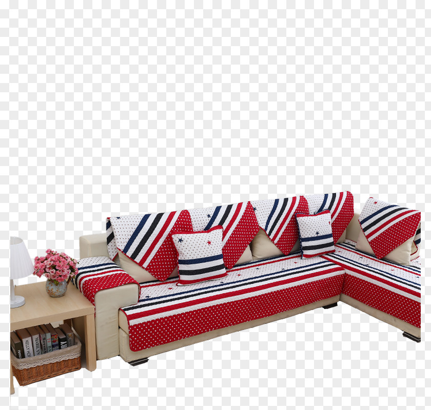 Red And Blue Striped Sofa Cushion Products In Kind Bed Couch Furniture PNG