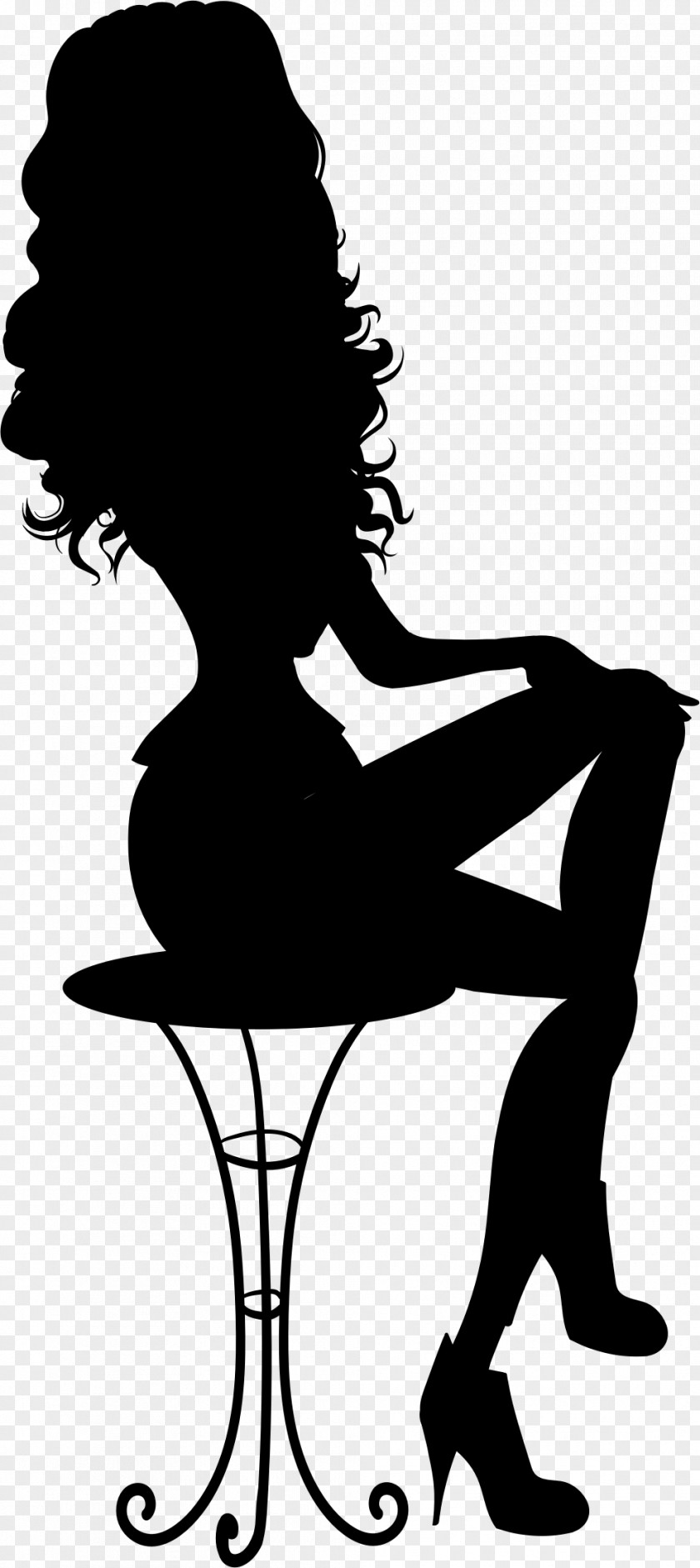 Woman Silhouette Sitting Clip Art PNG
