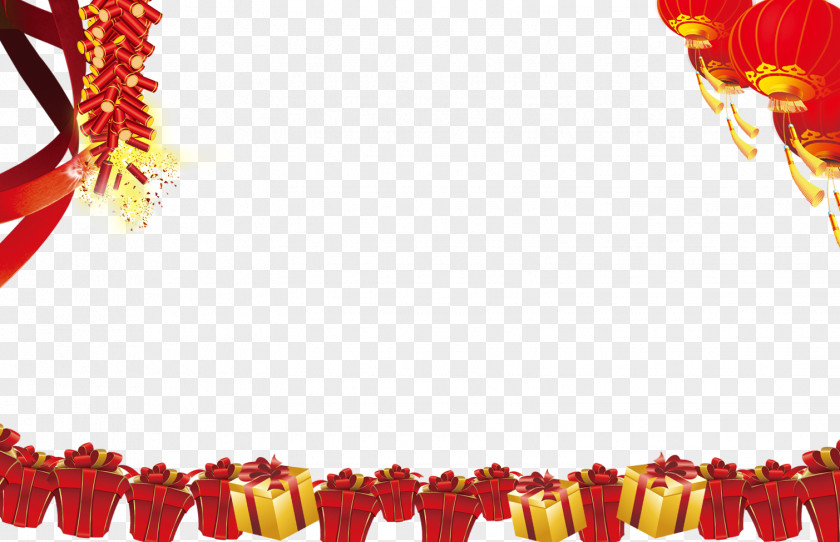 Chinese New Year Decorative Elements Gift Firecracker PNG