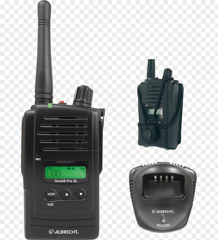 Gfunk Vibez Radio PMR446 Walkie-talkie Albrecht Tectalk PRO XL PMR 8-channel Two-way Radiostanice PNG