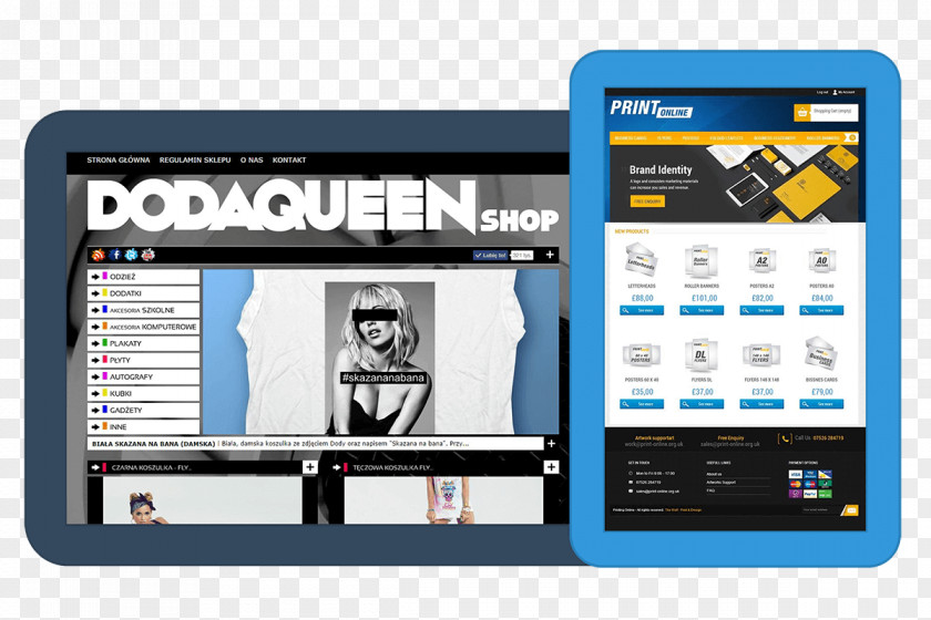 Mockup Design Responsive Web Display Advertising Internet Page PNG